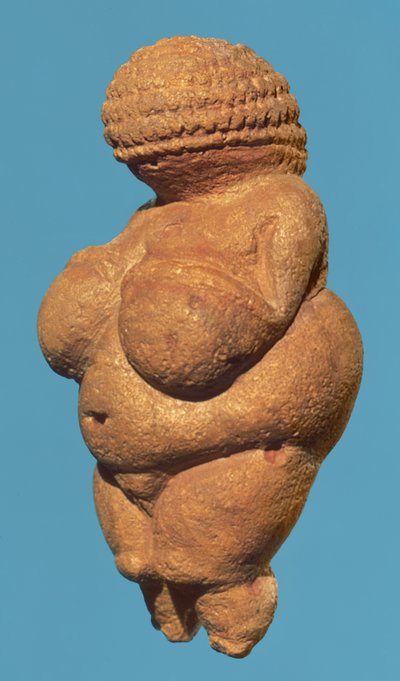 The Venus of Willendorf, Side View of Female Figurine, Gravettian Culture, Upper Palaeolithic Period, c.30000-18000 BC by Unbekannt Unbekannt